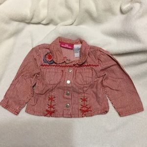 Kids Headquarters red/white stripe denim